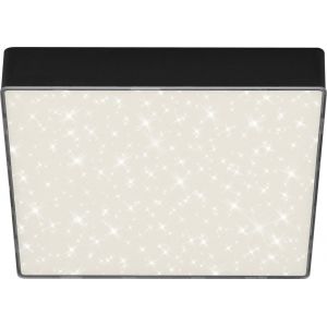 Kal-- Plafonnier Led Avec Ciel Étoilé, Sans Cadre, Couleur De Lumière Blanc Neutre, Lampe Led, Plafonnier, Lampe De Salon, Lampe De Chambre, Lampe De Cuisine, 21,2x21,2x3,6 Cm, Noir - Neuf