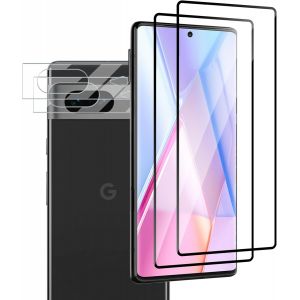 Kal-Lot De 2 + 2 Films De Protection D'écran En Verre Blindé Pour Appareil Photo Google Pixel 7, Dureté 9h Hd Sans Bulles U2013 100 % Précision Tactile, Résistant Aux Rayures, Couverture Complète - Neuf
