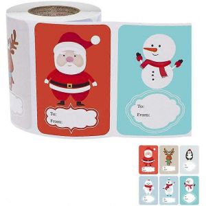 250 Pi&egrave;ces Autocollants De D&eacute;coration De No&euml;l,6 Mod&egrave;les Diff&eacute;rents D'autocollants De No&euml;l,Autocollants De No&euml;l - Neuf