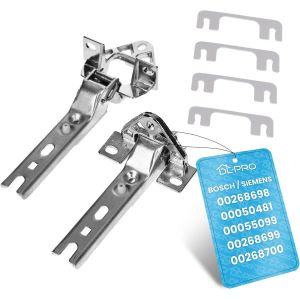 Lot de charnières de porte pour Bosch Siemens Neff 268698 00268698 00268699 00268700 Ø 30 mm 35 mm 42 mm avec 4 rondelles pour réfrigérateur compatible avec Miele Whirlpool Brandt Küppersbusch - Neuf