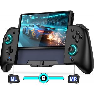 Switch Manette Sans Fil Pour Nintendo Switch/Oled, Manette De Jeu Portable Avec Turbo, Gyro Programmable Et 6 Axes, Grande Poignée En Une Seule Pièce Switch Pro - Neuf