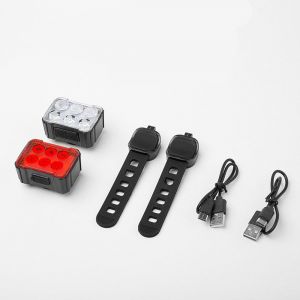 &Eacute;clairage De V&eacute;lo &Agrave; Faisceau &Eacute;troit Et Large, Rechargeable Par Usb, &Eacute;tanche Ip6, Led, 2 Modes De Luminosit&eacute; Avant Et Arri&egrave;re (5 &times; 4 &times; 2,8 Cm) Pour Vtt - Neuf