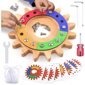 KAL-Jouets Montessori Pour 3 4 &agrave; 5 Ans, 35 En 1 Jouets En Bois Pour Enfants, Jouets De Motricit&eacute; Fine, Jouets Sensoriels Pour Tout-Petits, Jouets D'Apprentissage Pr&eacute;scolaires Pour Les Voyages - Neuf
