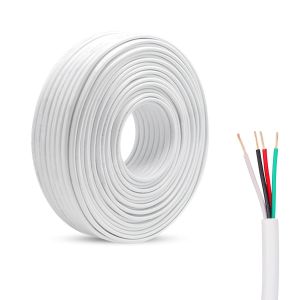 10 Mètres Flexible PVC Cuivre de Câble 28AWG Câbles Flexibles Ronds Blanc PVC Fil électrique Diamètre Extérieur Hors Tout 2.9 MM pour Aux Environnements Secs et Accessoires Electriques Petit - Neuf