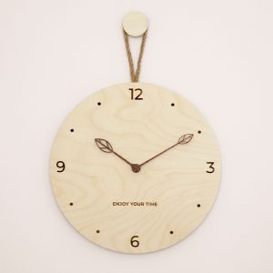 Horloge murale 30 cm en bois massif horloge murale décorative pour le salon - Neuf