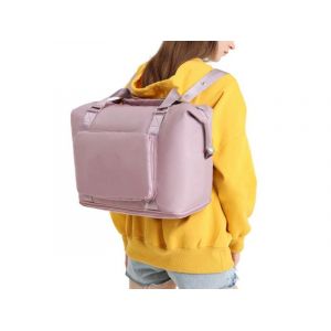 Sac de voyage pliable et r&eacute;sistant &agrave; l'eau, sac &agrave; dos de fitness rose - Neuf