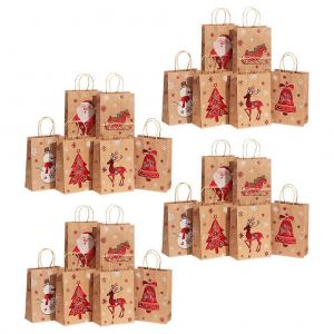 24pcs de No&euml;l de Poche Sacs en Papier pour No&euml;l, la F&ecirc;te des Faveurs, emballages-Cadeaux & F&ecirc;tes - Neuf