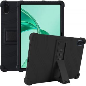 Coque pour Honor Pad X8a, &Eacute;tui de Protection en Silicone Antichoc avec Coins Renforc&eacute;s, Fonction Support Souple Silicone Bumper Housse - Noir - Neuf