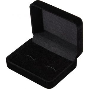 Boîte À Boutons De Manchette En Velours Noir Rectangulaire Boîte De Rangement Pour Boutons De Manchette Présentoir De Bijoux Boucles D'oreilles Bagues Clous D'oreilles Pinces À Cravate - Neuf