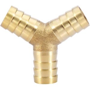 CHECARZHN--NO1-Tuyau En Laiton Barbelé, Tuyau En Laiton Y À 3 Voies Adaptateur De Raccord Cannelé Raccord Pour Tuyau Eau/Huile/Gaz/Air(16Mm 1Pcs) - Neuf
