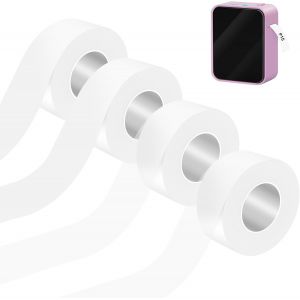 Ruban d'étiquettes Thermiques-4 Rouleaux 15mm*4m Imprimante Thermique Etiquettes Autocollantes Imprimante d'étiquettes Imperméable Etiquettes Thermiques Rouleau Label Tape - Neuf
