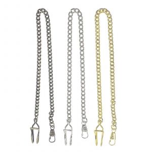 3 Pcs Montre Vintage Montre En M&eacute;tal Cha&icirc;ne De R&eacute;paration Montre Cha&icirc;ne Pi&egrave;ces De Sac &Agrave; Main Plat Cha&icirc;ne De Montre En Or Antique Montre Porte-Monnaie Cha&icirc;ne De Gousset - Neuf