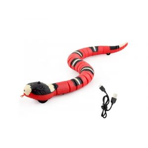 Jouet serpent &agrave; induction &eacute;lectrique pour chats et chiens avec &eacute;vitement d'obstacles et batterie rechargeable - Neuf