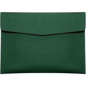 TIANYI-Porte-documents en cuir PU A4, étanche Portefeuille pour documents de voyage, Organisateur de documents,pochette documents sac de dossier enveloppe boîte à dossier bureau (Vert) - Neuf