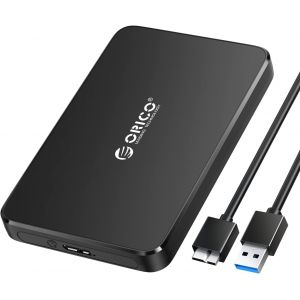 CHENG-Boitier Disque Dur 2.5, USB 3.0 Boitier Externe pour 2.5'' SATA III II I 7/9.5 mm HDD/SSD, Support UASP, sans Outils, Boitier SATA Disque Dur avec Câbles USB.(2588U3, Noir) - Neuf