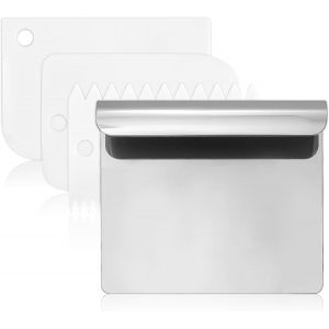 Mevronisshop-1 Spatule En Acier Inoxydable - Pelle &Agrave; L&eacute;gumes - Aide Universelle - Spatule De Cuisine - Coupe-P&acirc;te Pour Fruits, L&eacute;gumes, P&acirc;te, Pain, P&acirc;tisserie, Pizza, G&acirc;teau, Biscuits, Fournitures De - Neuf