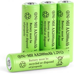 KGABERY-Ni-Mh Piles Rechargeables Aa,4Pcs 2000Mah 1,2V Haute Capacité Pré-Chargées Nimh Piles,Pour Frontale Led,Télécommande,Guirlandes Lumineuses - Neuf