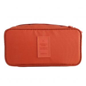 DINIWELL Voyage Soutien-gorge imperm&eacute;able Sous-v&ecirc;tements Pochette Portable Bagages Rangement Voyage Zip Sac Orange - Neuf
