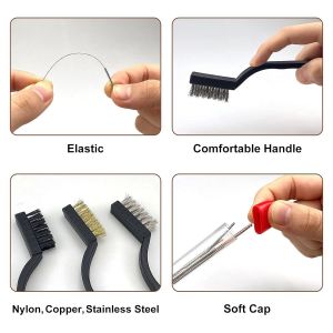 MEVRONISSHOP-Kit de nettoyage pour buse d'imprimante 3D - 17 pi&egrave;ces - En acier inoxydable - Pour extrudeuse - Aiguilles de nettoyage - Pinceaux antistatiques pour imprimante 3D - Neuf