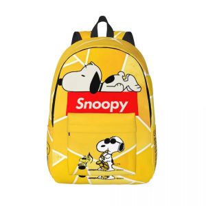 Sac de rangement multifonction Snoopy pour pique-nique de week-end, sac à bandoulière robuste et fantaisie, sac de rangement pour livres, cadeau d'anniversaire - Neuf