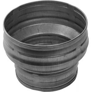 Adaptateur réducteur de conduit de 12,7 cm à 10,2 cm pour système de climatisation, systèmes de ventilation, échappements et tentes de culture. Métal 125 à 100 mm - Neuf