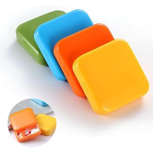 Pilulier de poche 4 pièces, pilulier portable pour voyage et extérieur, mini pilulier en plastique, pour vitamines, huiles de poisson et médicaments - Neuf