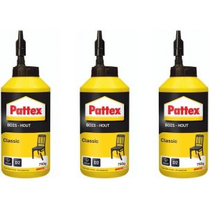 Colle Bois Classic (biberon de 750 g) Colle à bois hautement résistante Colle vinylique pour montage,assemblage,placage ou contrecollage sur bois (Lot de 3) - Neuf