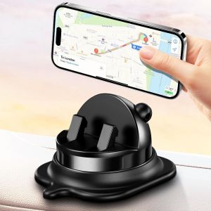 Fghbb-Support De Téléphone De Voiture Pour Tableau De Bord Rotatif À 360° Et Vertical Réglable À 30° Avec Silicone Antidérapant, Support De Téléphone De Voiture Universel Pour Iphone 16 15 Pro Max, - Neuf