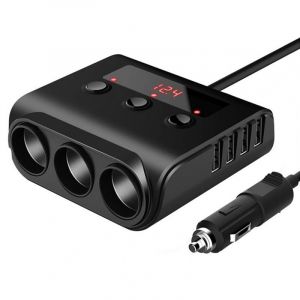 120w Chargeur De Voiture Pour La Prise De Cigarette, 4 Prises Usb - Neuf