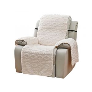 Housse De Fauteuil Inclinable 1 Place En T - Beige, Compatible Avec Les Fauteuils Inclinables Électriques Et Manuels, Lavable En Machine, Protection Durable - Neuf