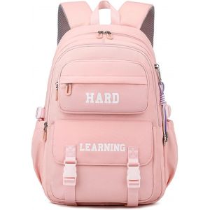 CHECARZHN--NO1-Cartable Scolaire Sac À Dos Loisir Pour Filles Et Garçons, Sac À Livres D'Élèves Du Primaire Et Du Secondaire, Sac D'Épaule Université Rose - Neuf