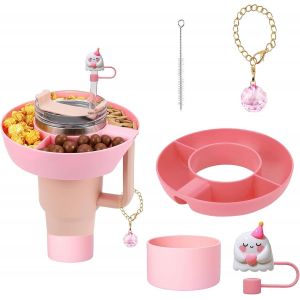 5 Pcs Stanley Cup Accessoires,Stanley Accessoires,Stanley Cup Snack Bowl,Bol À Goûter,Couvercle Pour Paille,Pendentif,Brosse De Nettoyage,Couvercle De Base De Tasse,Compatible La S[App8811614] - Neuf