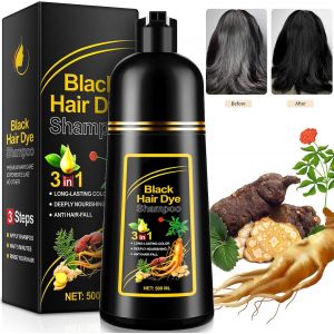 Shampooing 3 En 1 Pour Coloration Des Cheveux, Couleur Durable, Nourrissant, Anti-Chute Pour Hommes Et Femmes, 500 Ml[Z4139] - Neuf