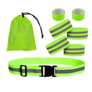 Gilet De Course Réfléchissant Haute Visibilité ¿ Bandes De Sécurité À 360° Pour Activités Nocturnes, Réglables Et Confortables Pour Les Coureurs, Les Cyclistes Et Les Randonneurs - Neuf