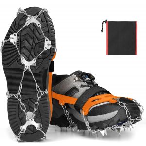 (M, 35-44) Crampons Antid&eacute;rapants, Crampons &Agrave; 8 Dents En Acier Inoxydable, Crampons Antid&eacute;rapants Universels Pour Chaussures De Randonn&eacute;e En Montagne, Randonn&eacute;e, Escalade, Glace Et Neige - Neuf