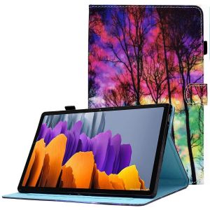 Pour Samsung Galaxy Tab S7 SM-T870 T875 S8 SM-X700 X706 Motif Impression PU Cuir Magnetique Couverture Ca - Neuf