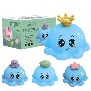 Jouet De Bain Pour Enfants, Douche, Bain, Jet D'eau, Dessin Anime, Arroseur Electrique A Induction, Musique, Lumiere Coloree, Jouet D'eau - Neuf
