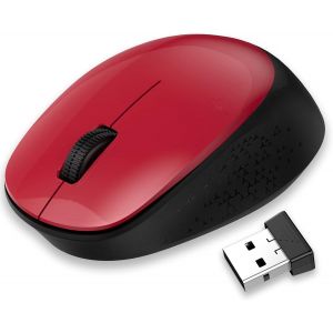 Souris sans Fil 2,4 G silencieuse avec récepteur USB, Suivi Optique 1600 DPI, 3 Boutons, pour gauchers et droitiers, Compatible avec PC, Mac, Ordinateur Portable, Windows - Rose - Neuf