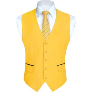 Cauc-Gilet Costume Homme Formel Classique Casual Gilets Sans Manche Homme Pour Mariage Business Parti Coton Vest - Neuf