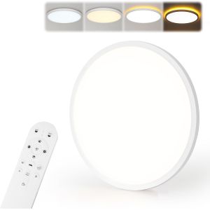 Ulteronixshop-Plafonnier Led Dimmable &Oslash;40cm Lampe De Plafond 36w 3900lm Avec T&eacute;l&eacute;commande 1800k Veilleuse De Couleur Chaude 3000k-6500k Luminaire Plafonnier Rond Pour Salon Chambres D'enfants - Neuf