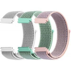 Eryi-Lot De 3 Bracelets De Montre En Nylon De 20 Mm Avec Fermeture Rapide - Bracelet De Rechange De 20 Mm Pour Homme Et Femme - Neuf