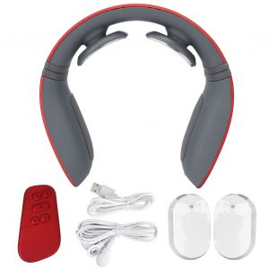 Masseur De Cou Electrique A Impulsions, Appareil De Massage Intelligent Sans Fil A Declenchement Par Points De Tissu, Pour Soulager La Douleur Et La Relaxation - Neuf