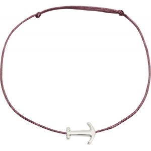 Bracelet De Cheville Pour Femme Anchor En Argent Fait À La Main Taille Réglable Avec Emballage Cadeau (Argent - Rose Poudré Taille Ajustable) - Neuf