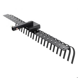 R&acirc;teau de Paysage Remorquable de 60 po-Duoku-21Dents en Acier-D&eacute;chaumeur de Pelouse pour VTT/Tondeuse-Ramasse les Feuilles - Neuf