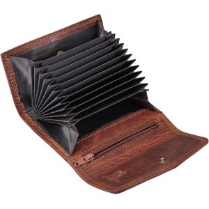 meimieshop-Holden' Porte-Cartes Cuir Rfid Mini Portefeuille Hommes Cuir Rfid Et Nfc Porte-Carte Porte-Monnaie Portefeuille Cuir Véritable,Couleur:Kara-Cognac - Neuf