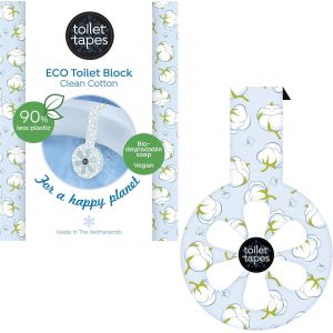 Bloc Wc Écologique - Jusqu'à 90% De Plastique En Moins - 220+ Chasses D'eau - Parfum Toilette Wc - Adhésif Facile À Suspendre - Nettoyant Wc, Menthe Puissante, 1 Unité - Neuf