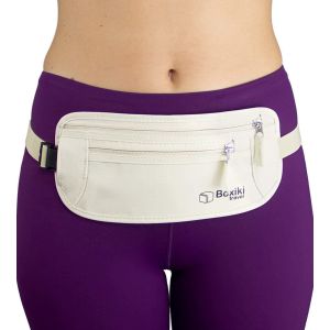 CAUC-Ceinture d'argent dissimulée pour hommes et femmes - Sac de taille RFID bloquant pour passeport, portefeuille et téléphone - Sécurisé et fiable pour les voyages - Neuf