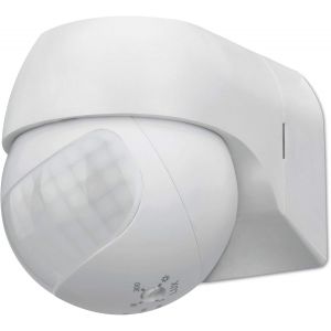 JEXNOVASHOP-d&eacute;tecteur de Mouvement Infrarouge, Montage en saillie, Angle de d&eacute;tection 180&deg;, Montage int&eacute;rieur et ext&eacute;rieur, IP44, Blanc, SA-CC50214-V2 - Neuf