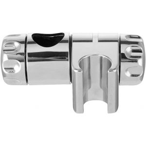 1 support de pommeau de douche réglable chromé pour salle de bain - Fixation pour barre de douche de 25 mm - Neuf