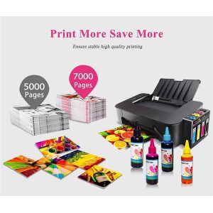 Lot De 5 Cartouches D'Encre Rechargeables Pour Imprimante Jet D'Encre Canon Pgi-545 Pgi-540 Pgi-550 Cli-551 Pgi-570 Cli-571 Pgi-580 Pgi-525 Pgi-520 Cli-521 Avec 4 Seringues 2Bk+Cmy 500Ml - Neuf